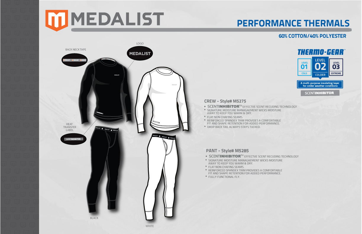Medalist long underwear sale